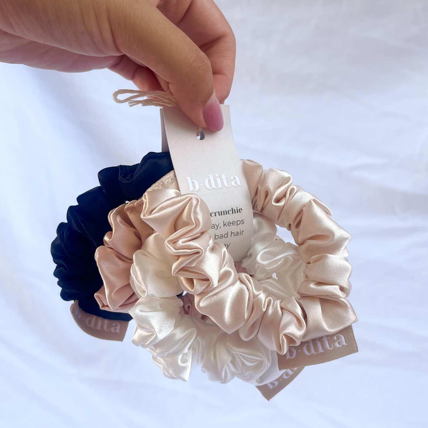 Scrunchie - Branco-Pérola