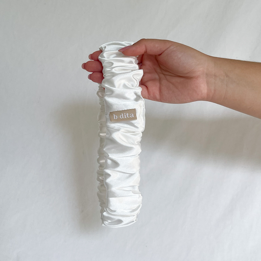Fita de Cabelo - Branco-Pérola